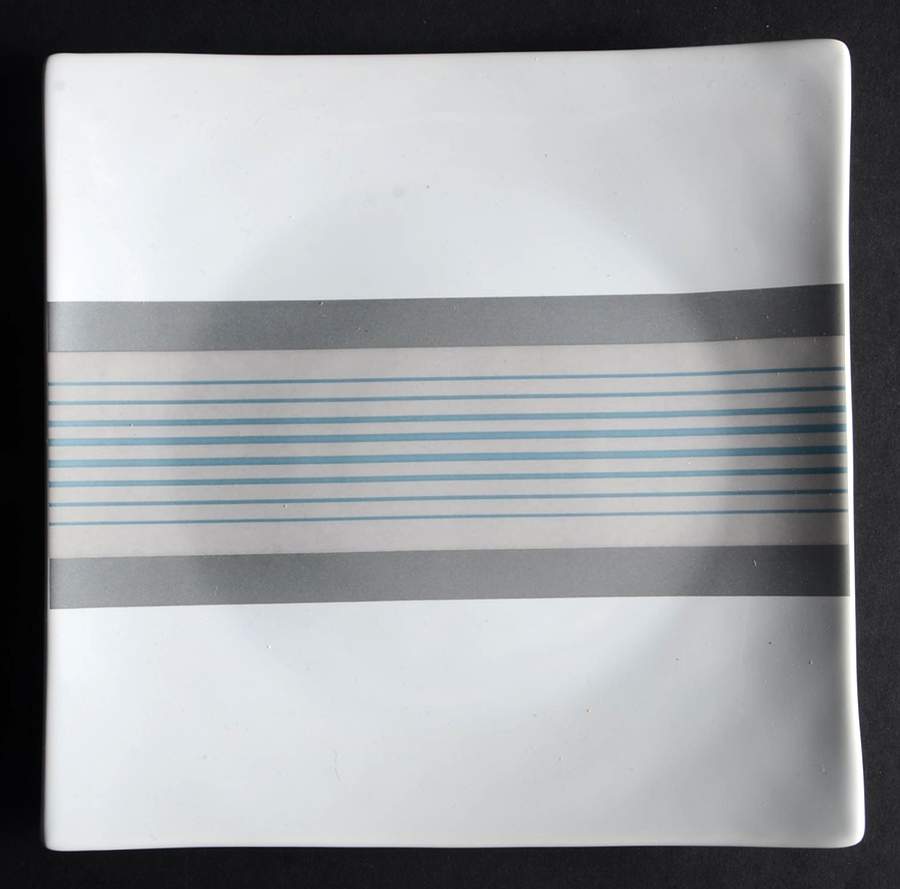 West End Slate Blue Square Salad Plate by Nautica-1