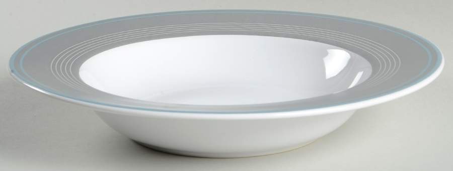 West End Slate Blue Large Rim Soup Bowl by Nautica-1