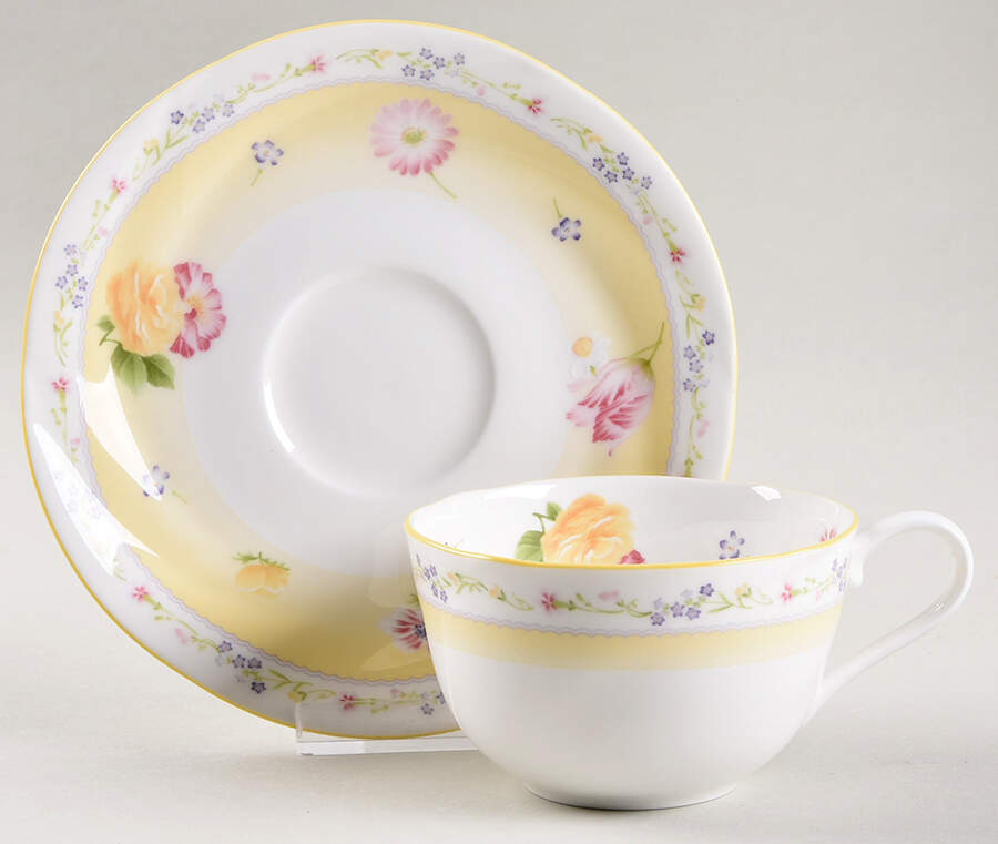 Jeune Fleur Flat Cup & Saucer Set by Noritake-1