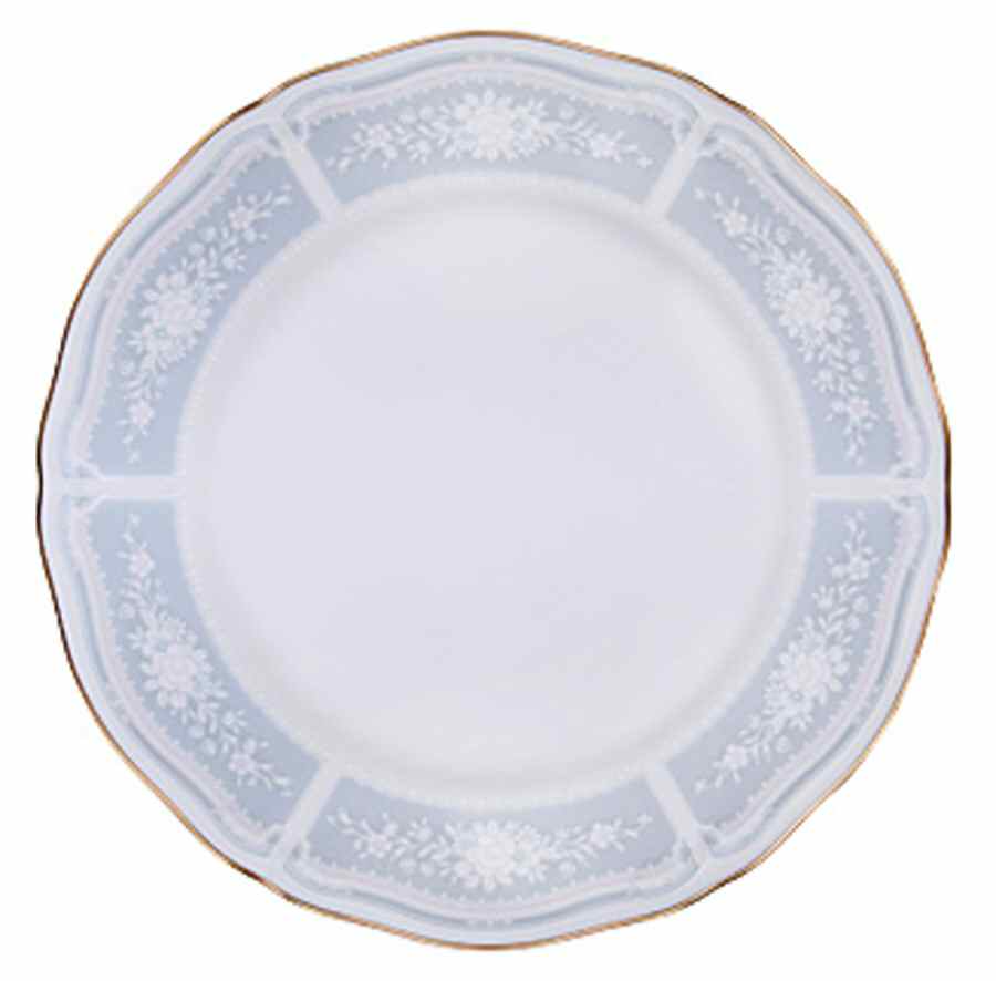 Lacewood Gold Blue Dessert/Pie Plate by Noritake-1