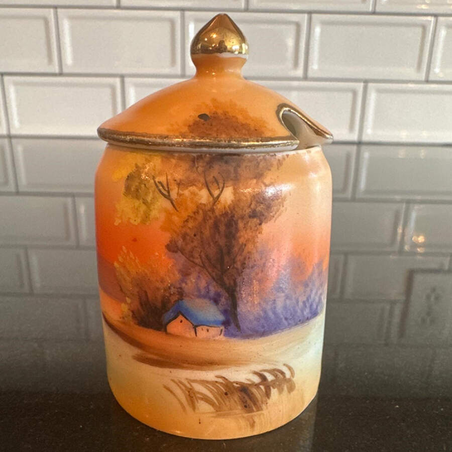 N3954 Mustard Jar & Lid by Noritake-1