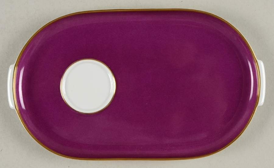 Lotus Purple (Gold Trim) Snack Plate by Nymphenburg-1