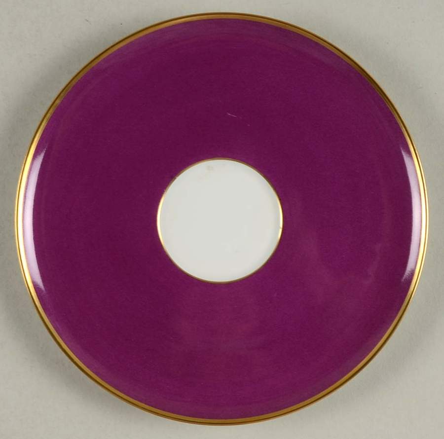 Lotus Purple (Gold Trim) Saucer by Nymphenburg-1