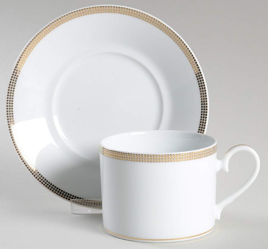 Pembroke Gold Flat Cup & Saucer Set by Noritake-1