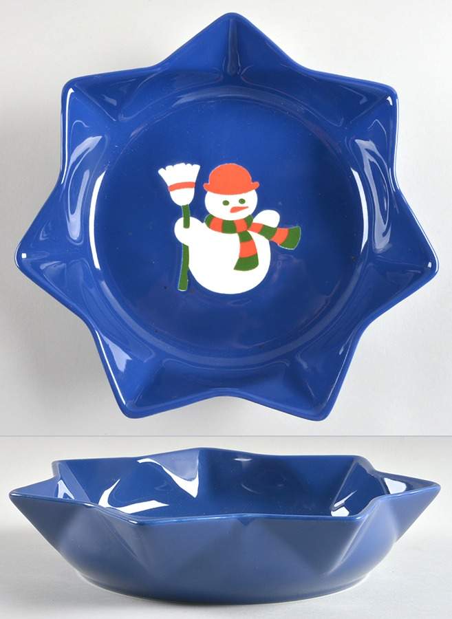 Snowman Star Shaped Dish by Noble Excellence-1