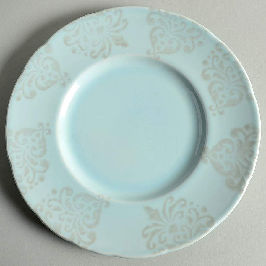 Damask Ice Blue Salad Plate by Noble Excellence-1