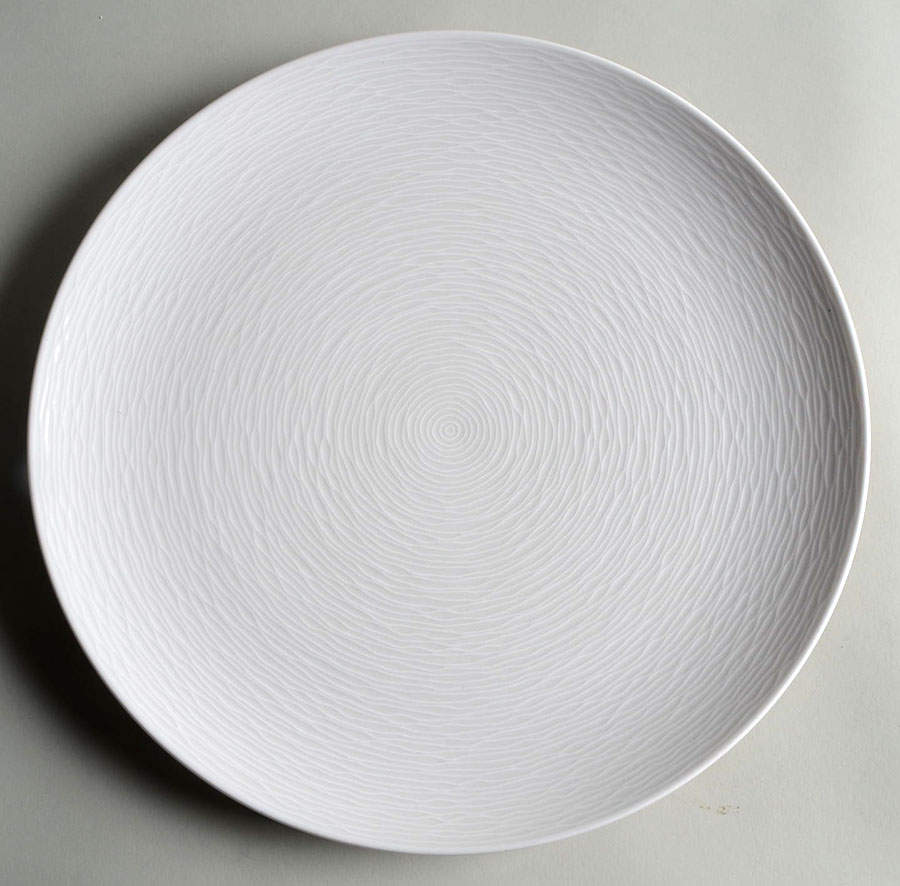 WoW Swirl (White on White) 12" Chop Plate (Round Platter) by Noritake-1