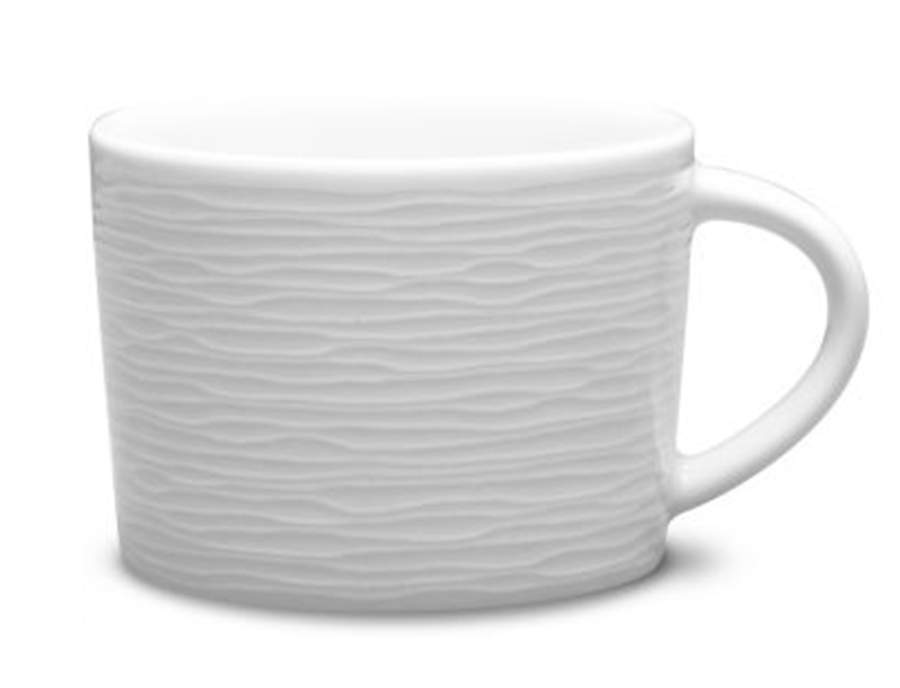 WoW Swirl (White on White) Flat Cup by Noritake-1