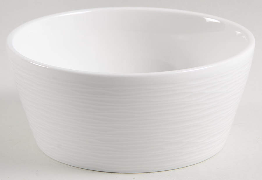 WoW Swirl (White on White) Fruit/Dessert (Sauce) Bowl by Noritake-1