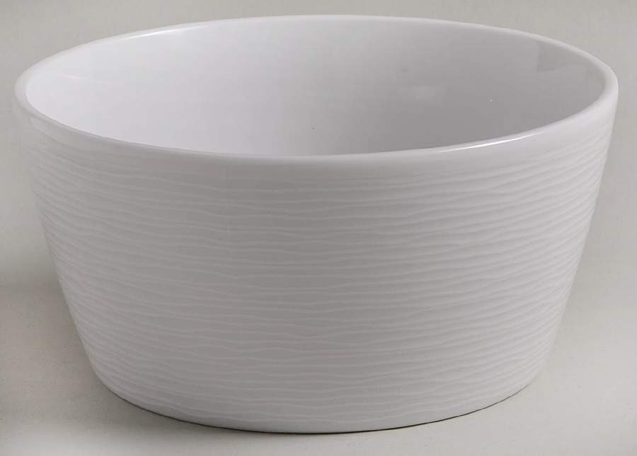 WoW Swirl (White on White) Soup/Cereal Bowl by Noritake-1