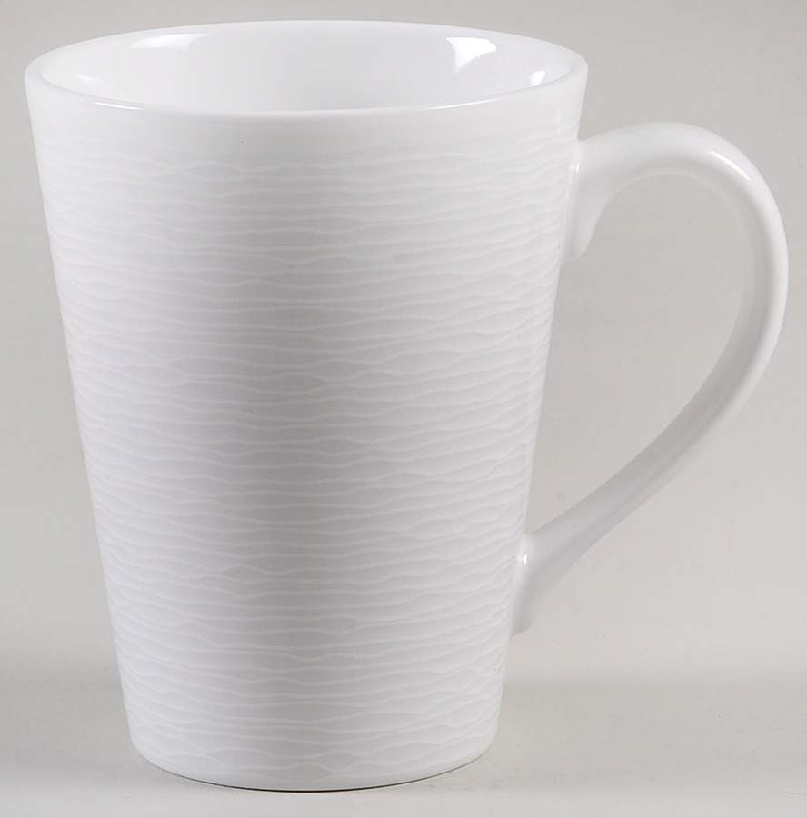 WoW Swirl (White on White) Mug by Noritake-1