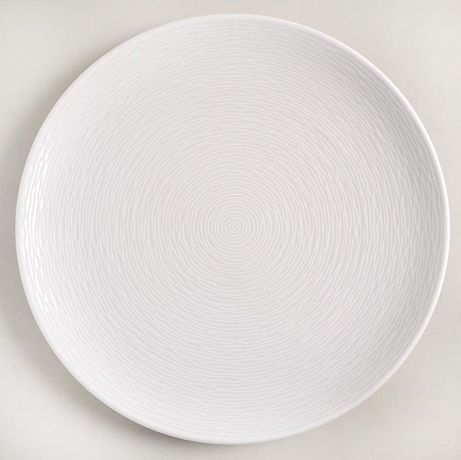 WoW Swirl (White on White) Dinner Plate by Noritake-1