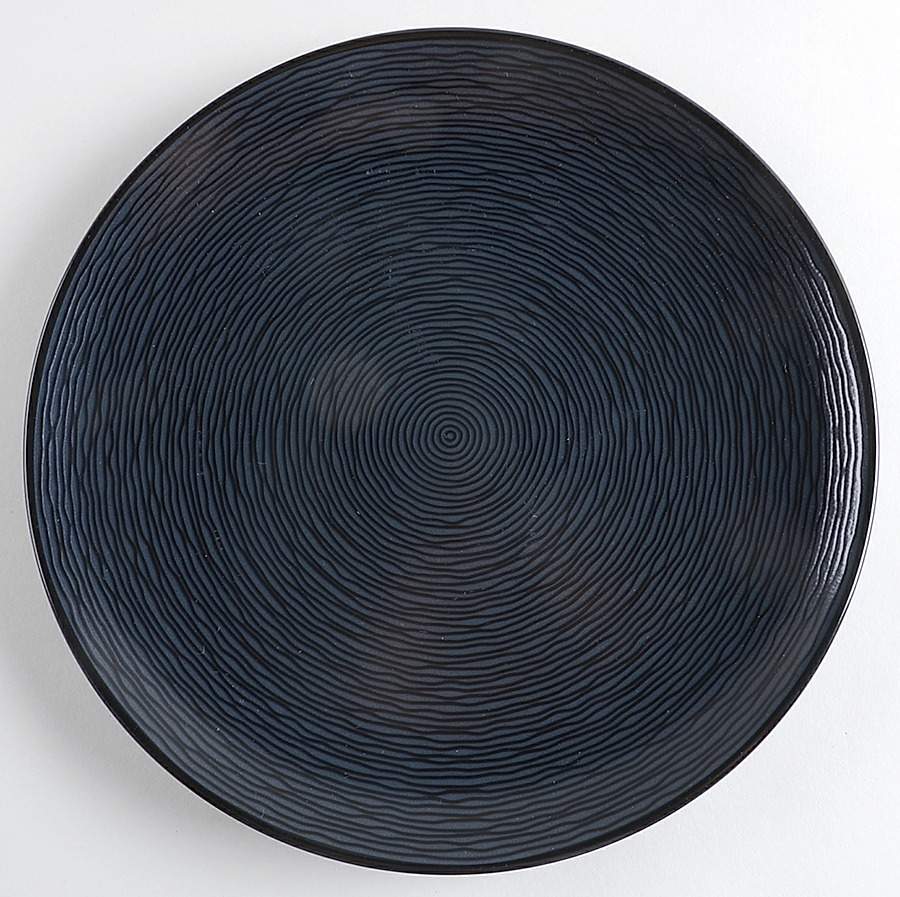 BoB Swirl (Black on Black) Dinner Plate by Noritake-1