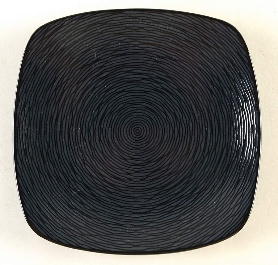 BoB Swirl (Black on Black) Square Salad Plate by Noritake-1