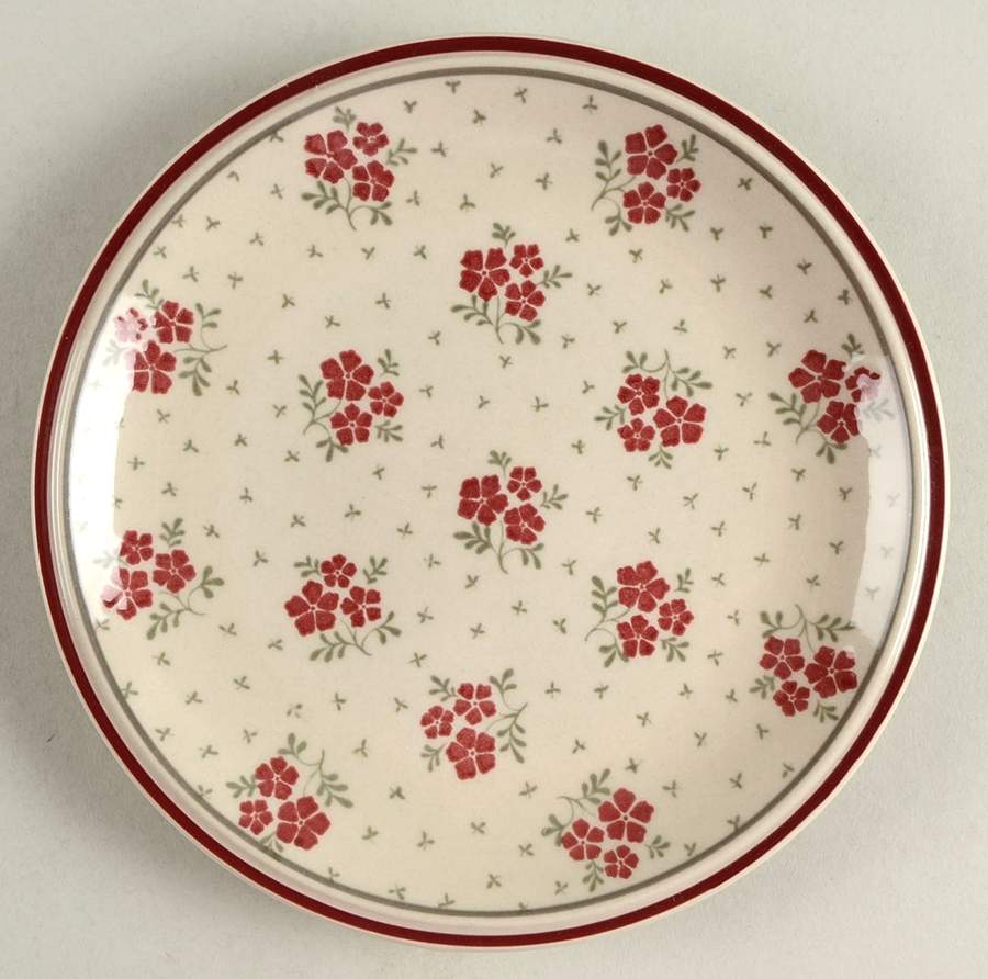 Country Field Red Salad Plate by Newcor-1