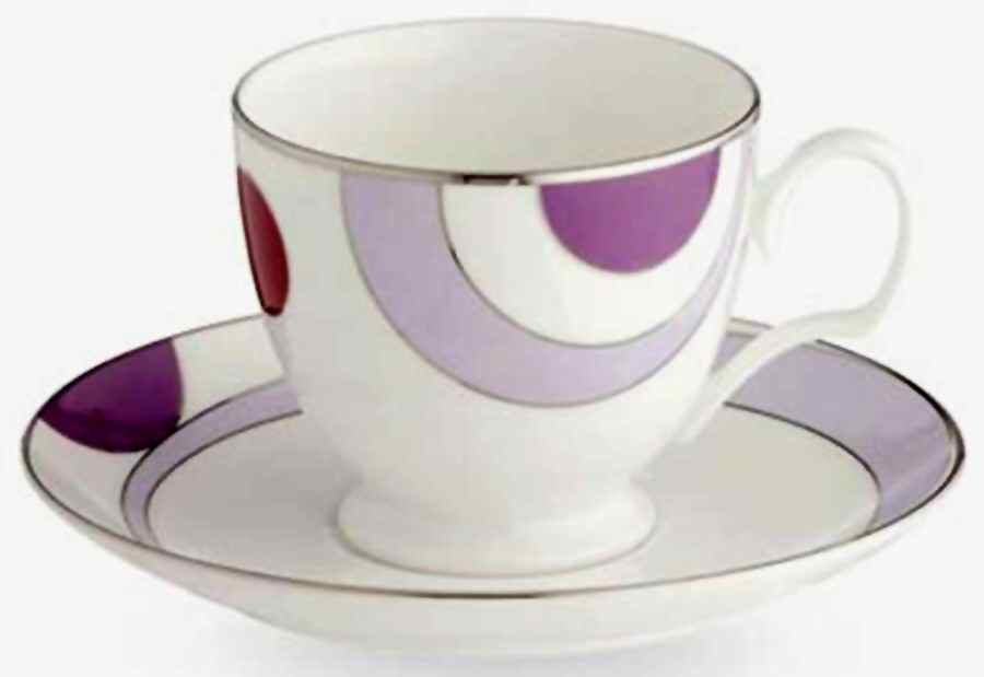 Cosmic Purple Footed Cup & Saucer Set by Noritake-1