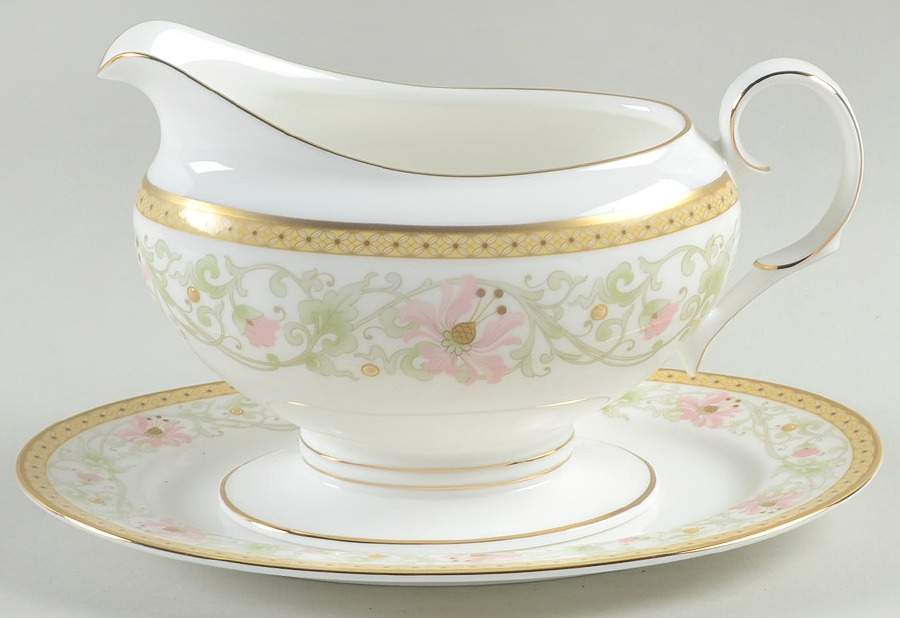 Blooming Splendor Gravy Boat & Underplate (Relish/Butter) by Noritake-1