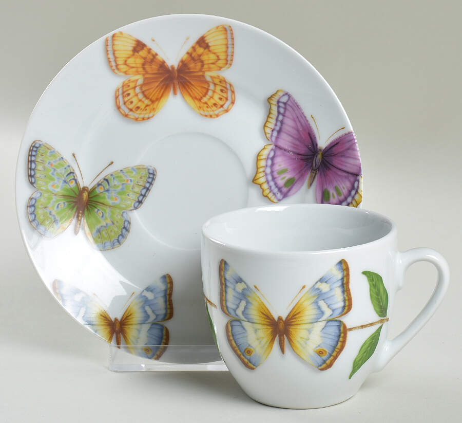 Butterfly Flat Cup & Saucer Set by Neiman Marcus-1