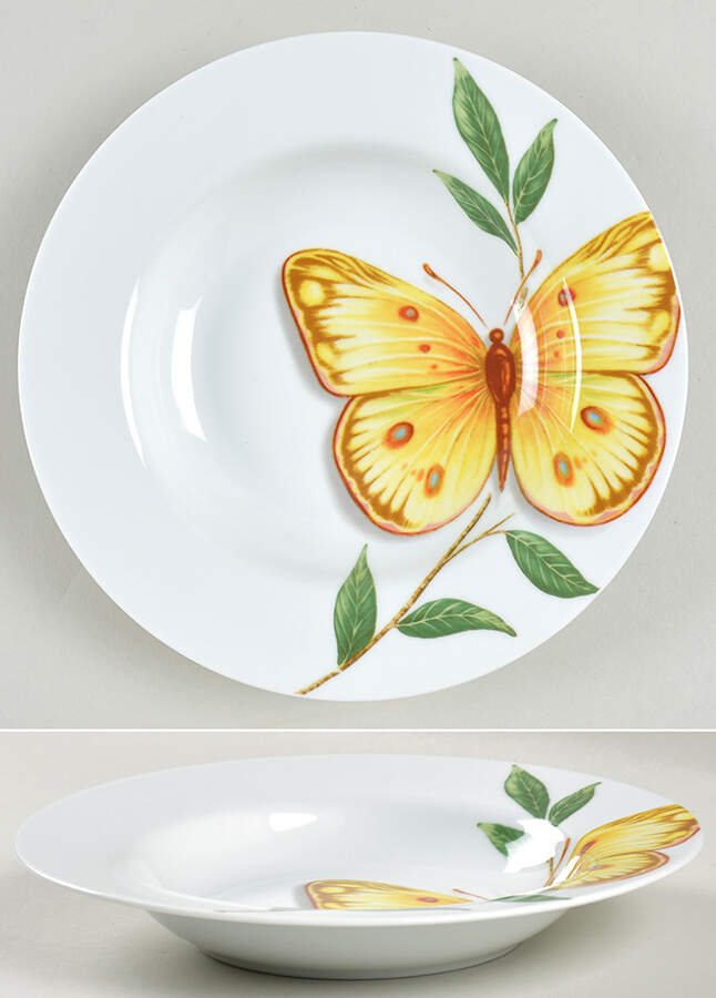 Butterfly Large Rim Soup Bowl by Neiman Marcus-1