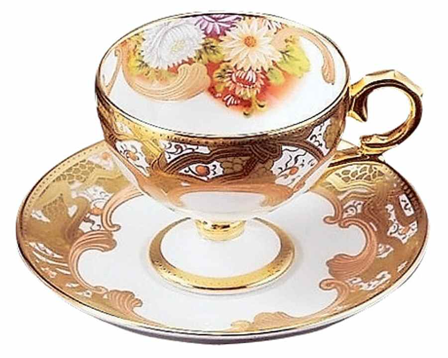 Wabana Footed Cup & Saucer Set by Noritake-1