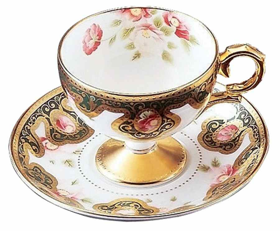 Wabana Footed Cup & Saucer Set by Noritake-1