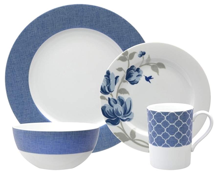 Fanciful Blue Dinner Plate by Nikko-1
