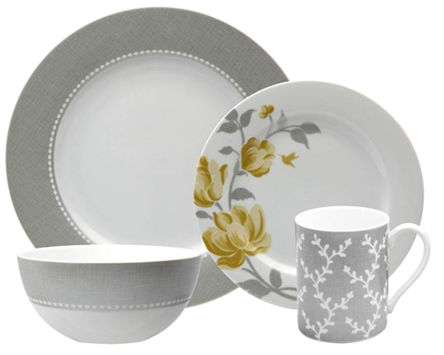 Fanciful Yellow Dinner Plate by Nikko-1