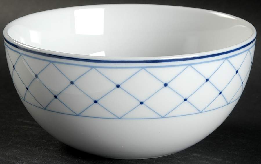 Blue Brushstroke Soup/Cereal Bowl by Nikko-1