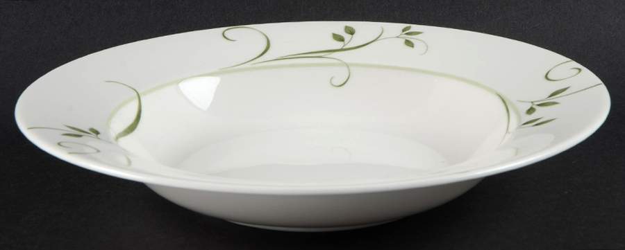 Arbour Green Large Rim Soup Bowl by Noritake-1