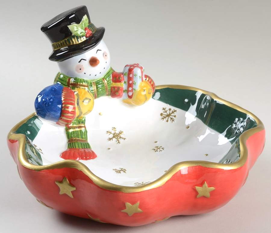 Snowman Open Candy Dish by Noble Excellence-1