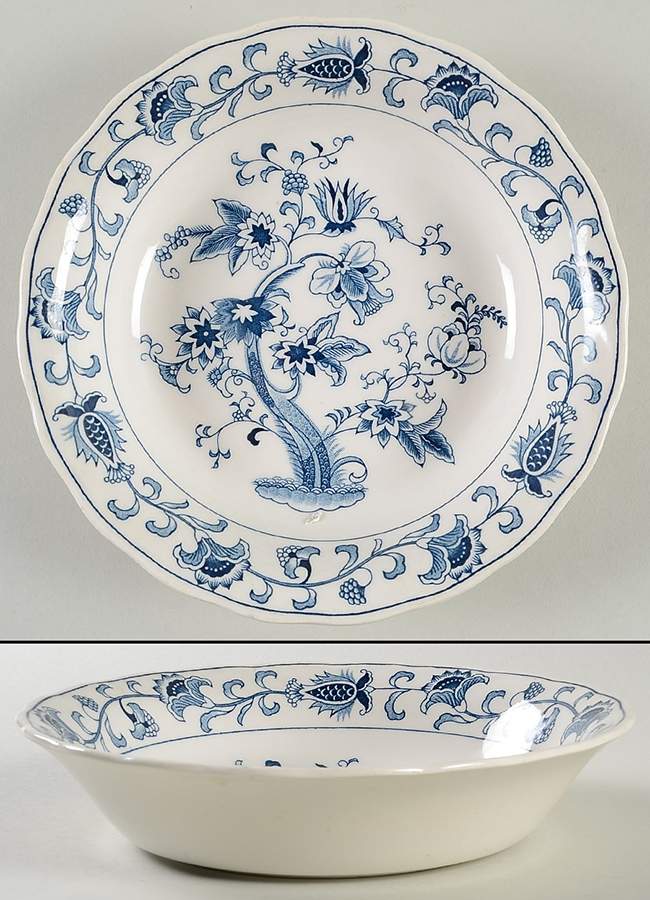 Ming Tree Blue (Fine Tableware Backstamp) Coupe Soup Bowl by Nikko-1
