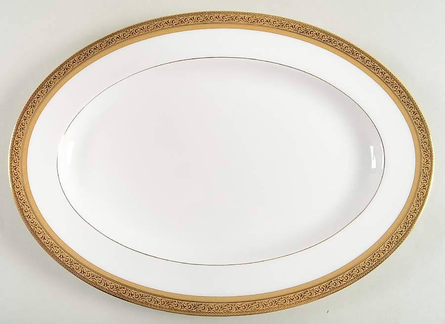 Summit Gold 14" Oval Serving Platter by Noritake-1