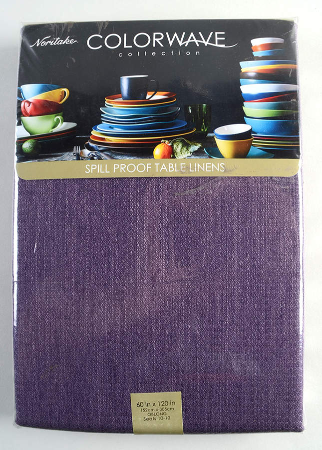 Colorwave Plum Rectangular Tablecloth 60" X 102" by Noritake-1