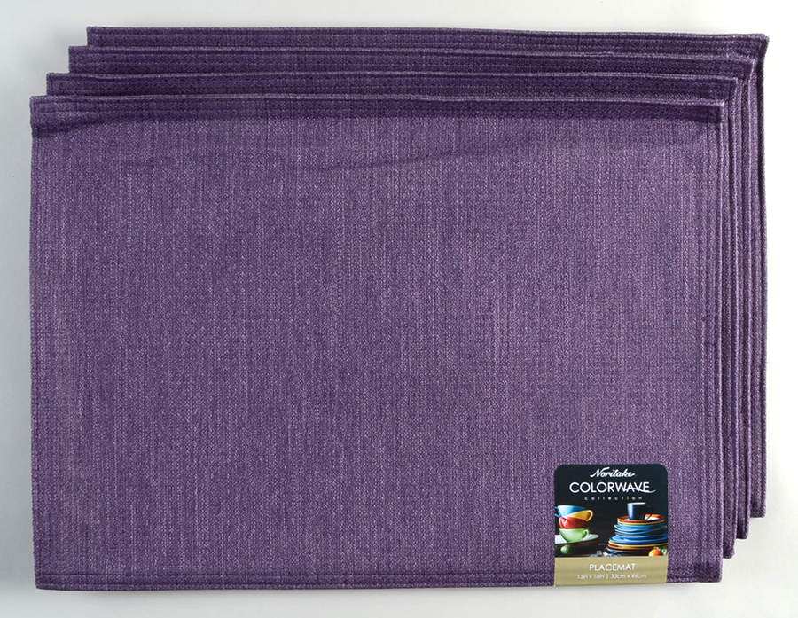 Colorwave Plum Cloth Placemat - Set of 4 by Noritake-1