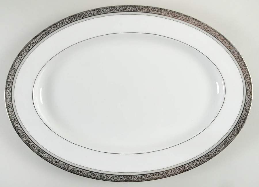 Summit Platinum 16" Oval Serving Platter by Noritake-1