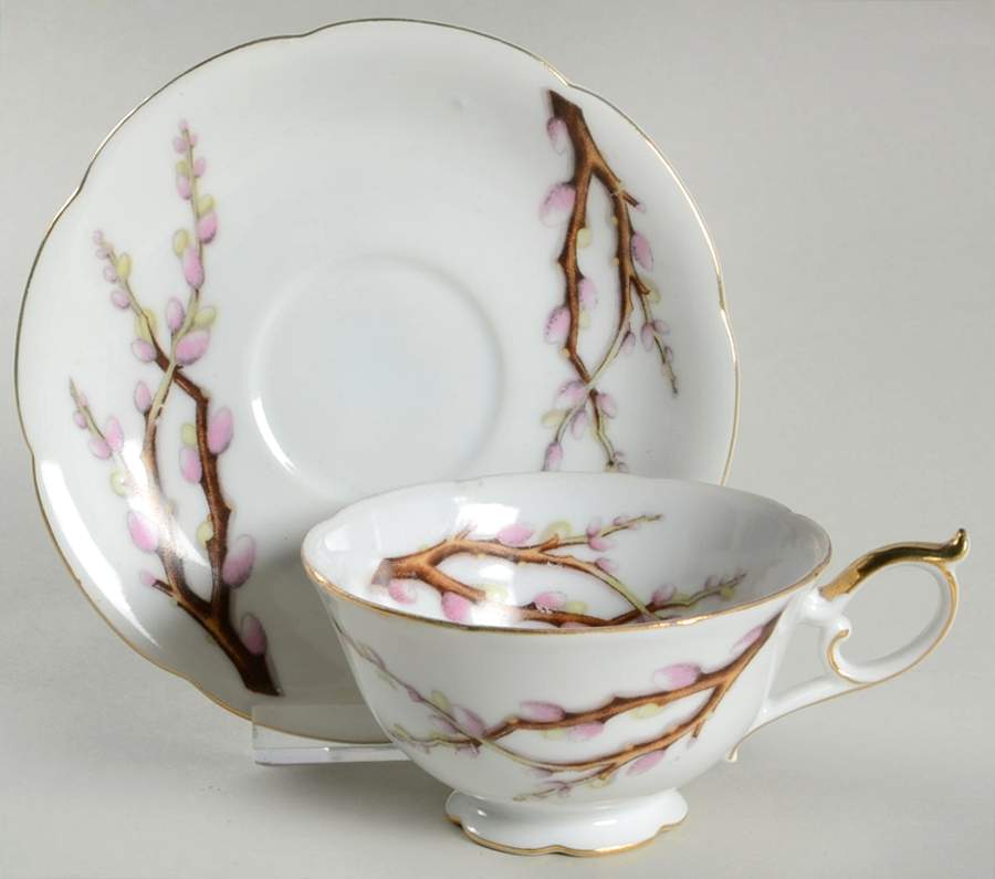 3-531 Footed Cup & Saucer Set by Norcrest-1