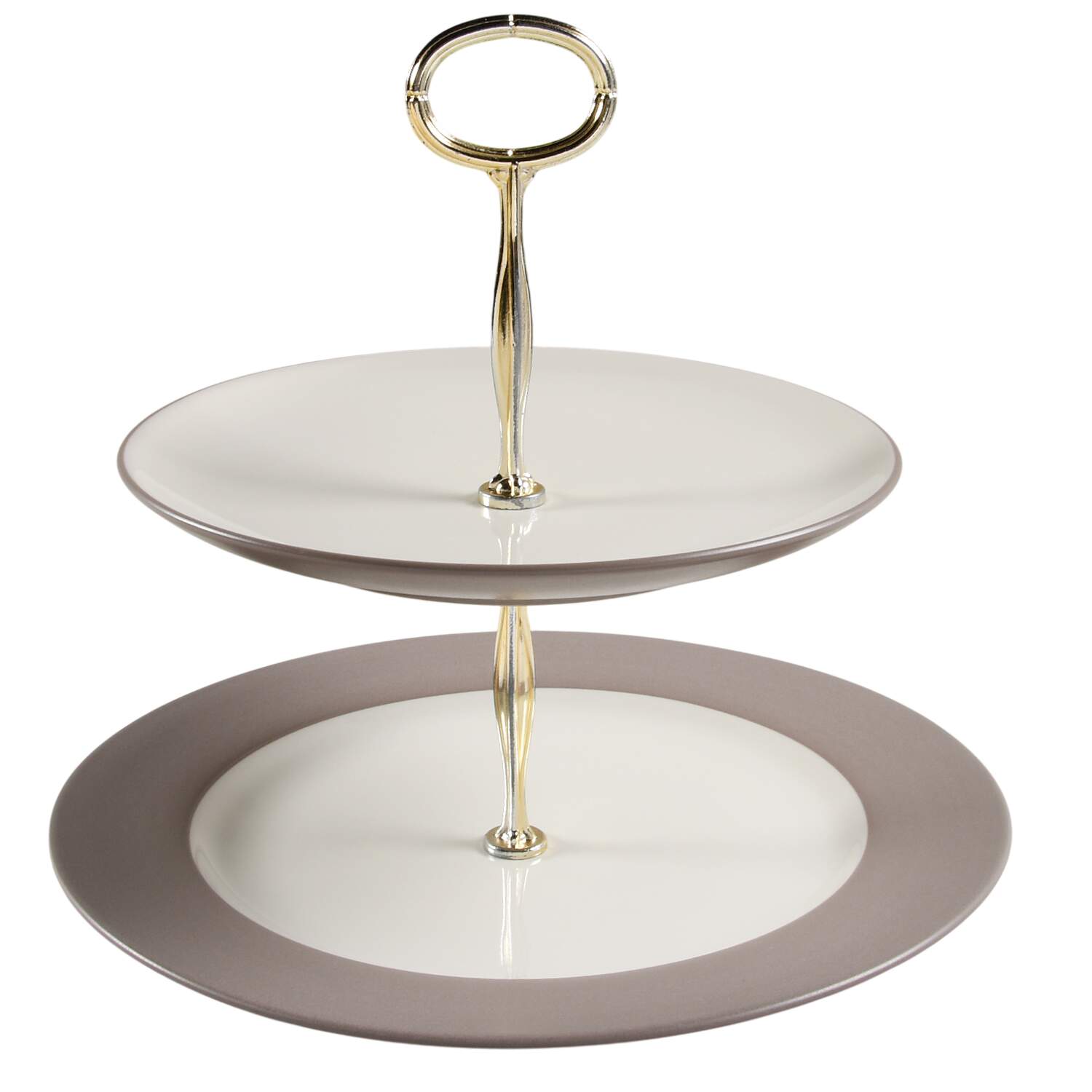 Colorwave Clay 6 5/8"-10"  2 Tiered Serving Tray (Dp, Sp) HC by Noritake-1