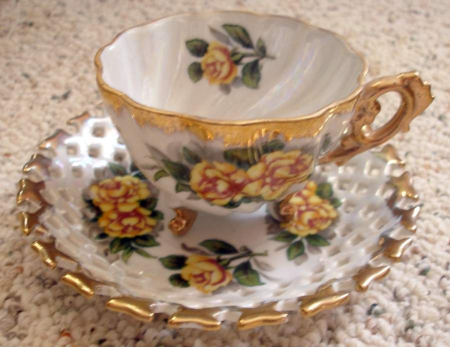SD181 Footed Cup & Saucer Set by Napco-1