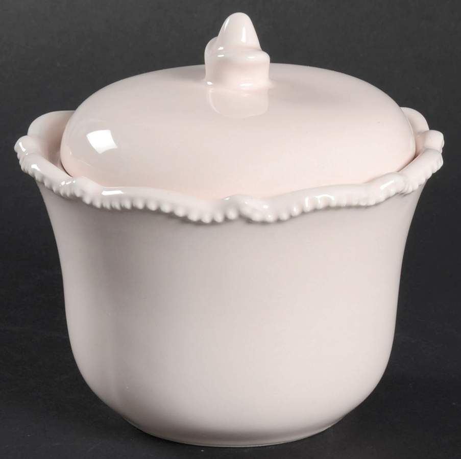 NMH8 Pink Sugar Bowl & Lid by Nicole Miller Home-1