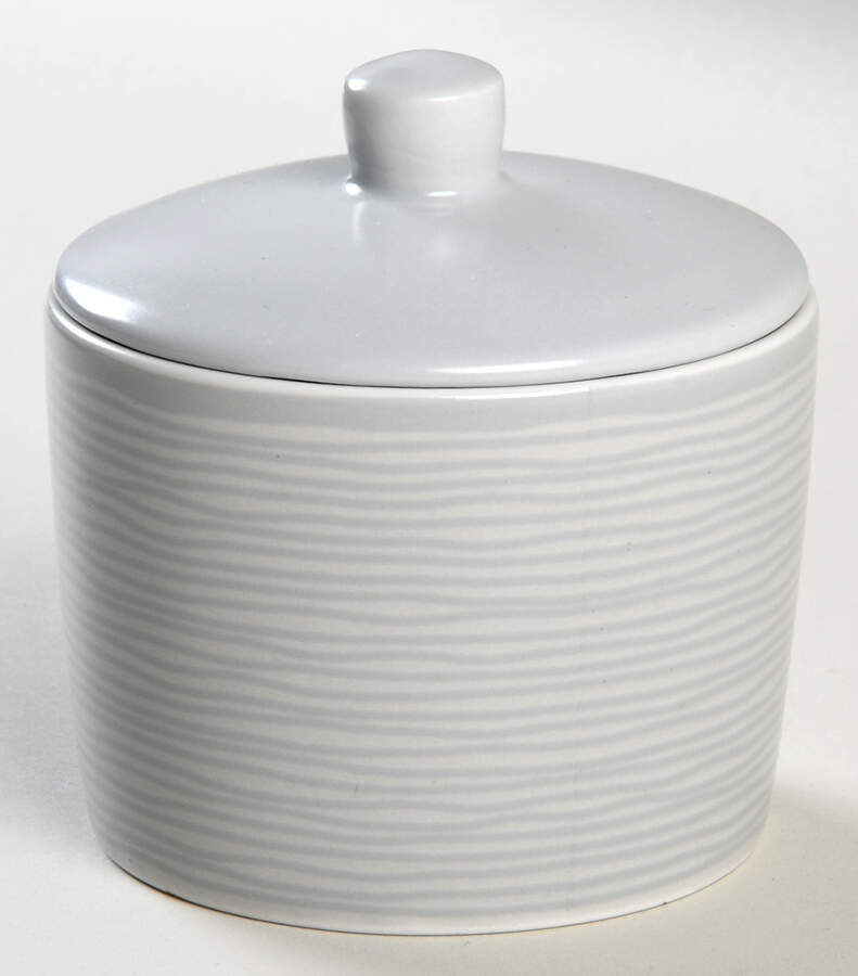 GoG Swirl (Grey on Grey) Sugar Bowl & Lid by Noritake-1