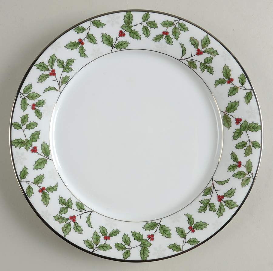 Holly and Berry Platinum Dinner Plate by Noritake-1