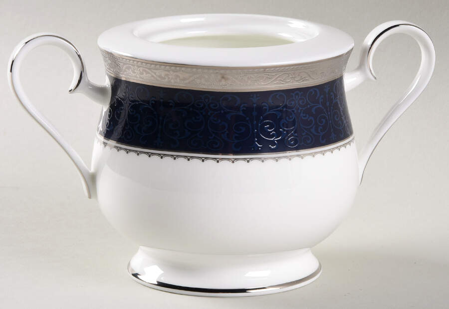 Odessa Cobalt Platinum Sugar Bowl No Lid by Noritake-1