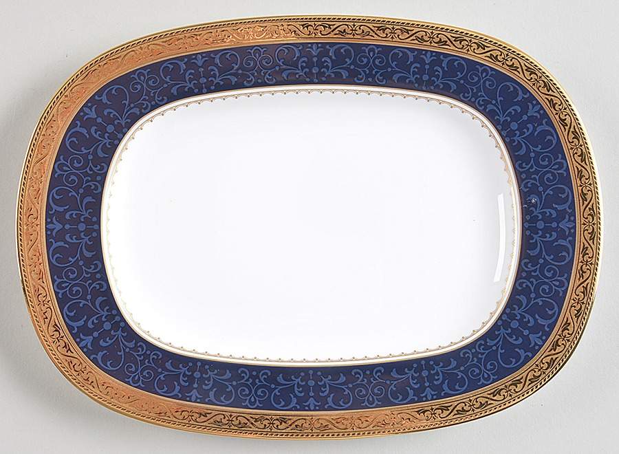 Odessa Cobalt Gold Relish/Butter Tray by Noritake-1