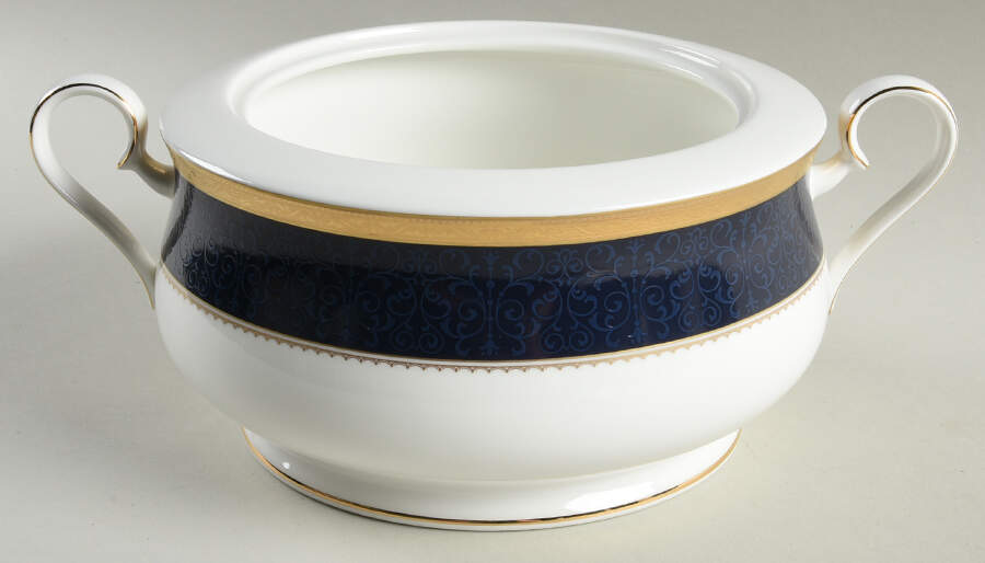 Odessa Cobalt Gold Round Vegetable No Lid by Noritake-1
