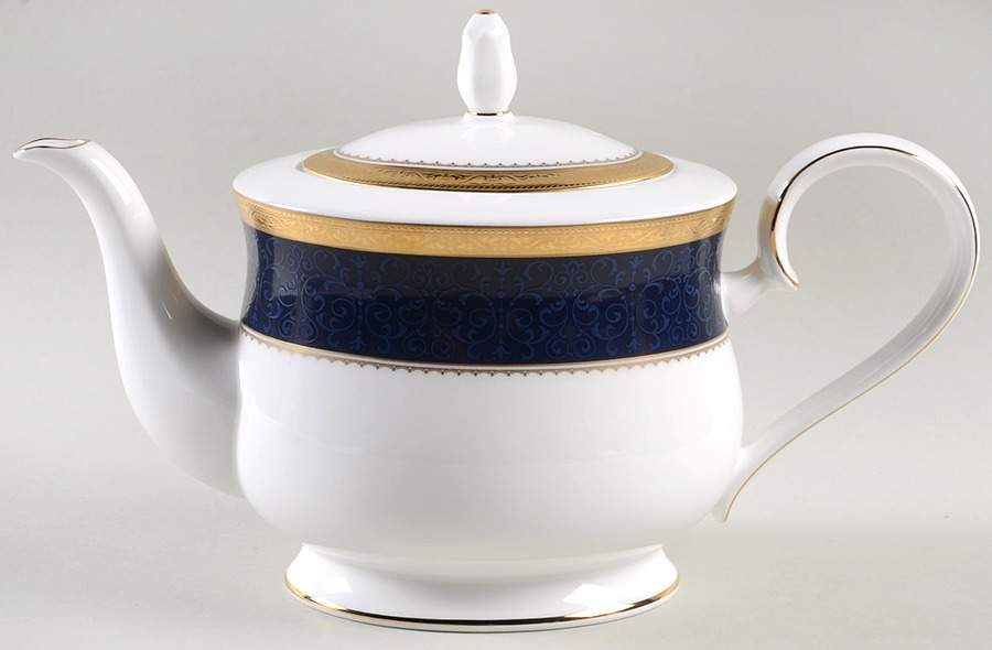 Odessa Cobalt Gold Teapot & Lid by Noritake-1
