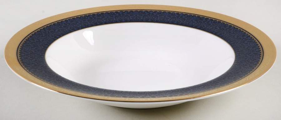 Odessa Cobalt Gold Rim Soup Bowl by Noritake-1