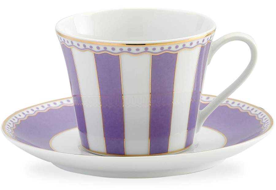 Carnivale Lavender Flat Cup & Saucer Set by Noritake-1