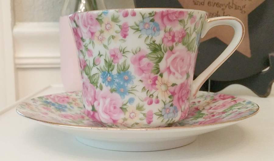 NOT19 Flat Cup & Saucer Set by Norcrest-1