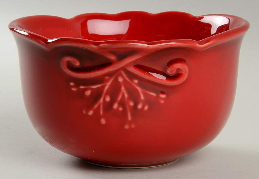 NCE5-Red Soup/Cereal Bowl by Nocal Ceramics, LDA-1