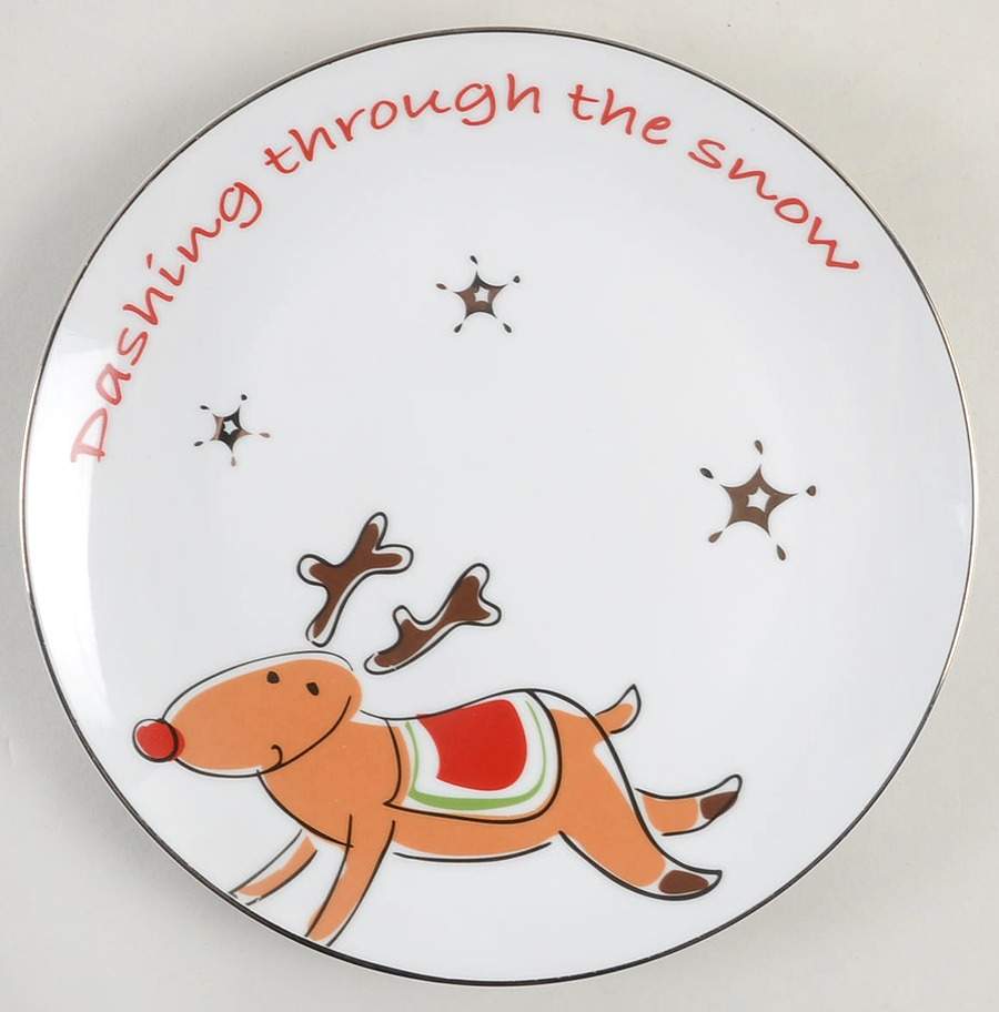 Modern Jingles Salad Plate by North Pole Trading Co.-1